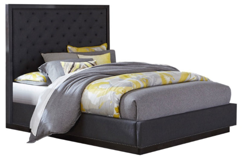 Homelegance Larchmont Queen Upholstered Platform Bed in Charcoal 5424-1* image