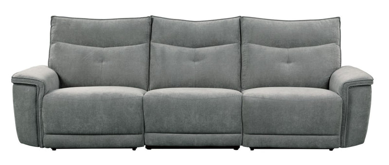 Homelegance Furniture Tesoro Power Double Reclining Sofa w/ Power Headrests in Dark Gray image