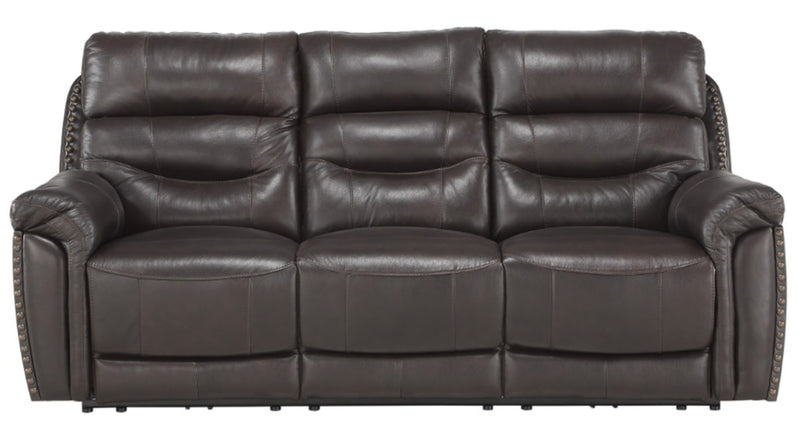 Homelegance Furniture Lance Power Double Reclining Sofa with Power Headrests in Brown image