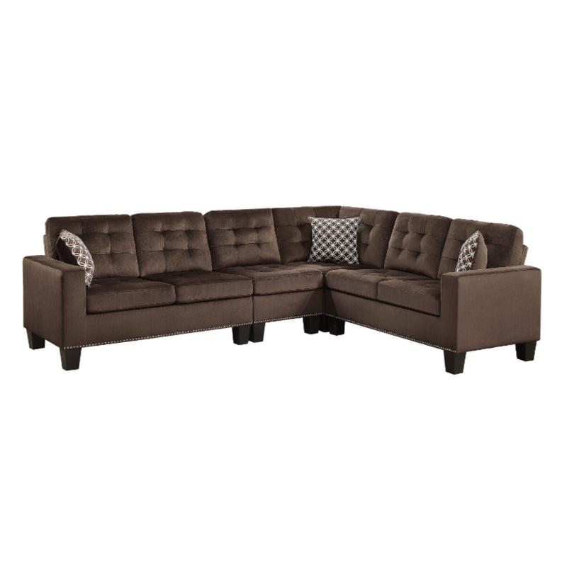 Homelegance Furniture Lantana 2-Piece Reversible Sectional in Chocolate image
