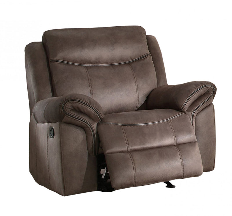 Homelegance Furniture Aram Glider Reclining Chair in Dark Brown 8206NF-1 image