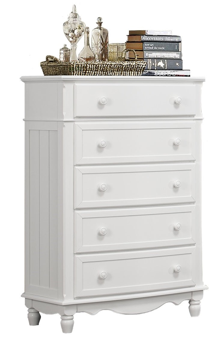 Homelegance Clementine 5 Drawer Chest in White B1799-9 image