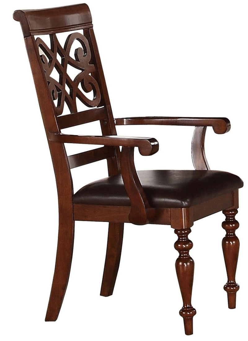 Homelegance Creswell Arm Chair in Dark Cherry (Set of 2) image