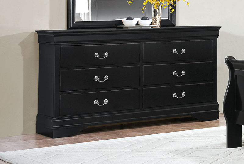 Homelegance Mayville 6 Drawer Dresser in Black 2147BK-5 image