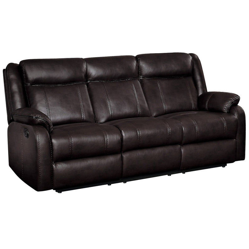Homelegance Furniture Jude Double Glider Recliner Sofa in Brown 8201BRW-3 image