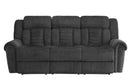 Homelegance Furniture Nutmeg Double Reclining Sofa in Charcoal Gray 9901CC-3 image