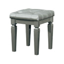 Homelegance Allura Vanity Stool in Silver 1916-14 image