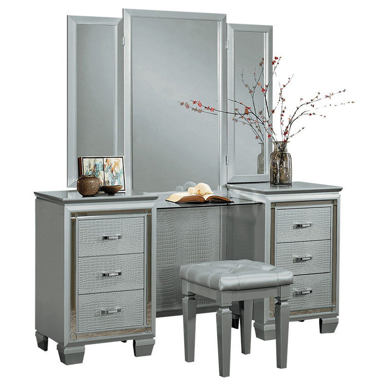 Homelegance Allura Vanity Dresser with Mirror in Silver 1916-15* image